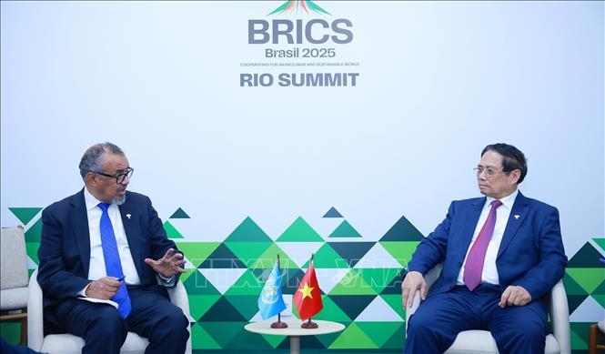 Thủ tướng Chính phủ Phạm Minh Chính gặp Tổng Giám đốc Tổ chức Y tế thế giới